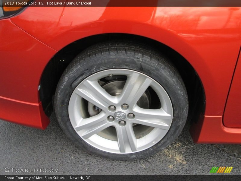 Hot Lava / Dark Charcoal 2013 Toyota Corolla S