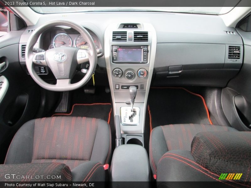 Hot Lava / Dark Charcoal 2013 Toyota Corolla S