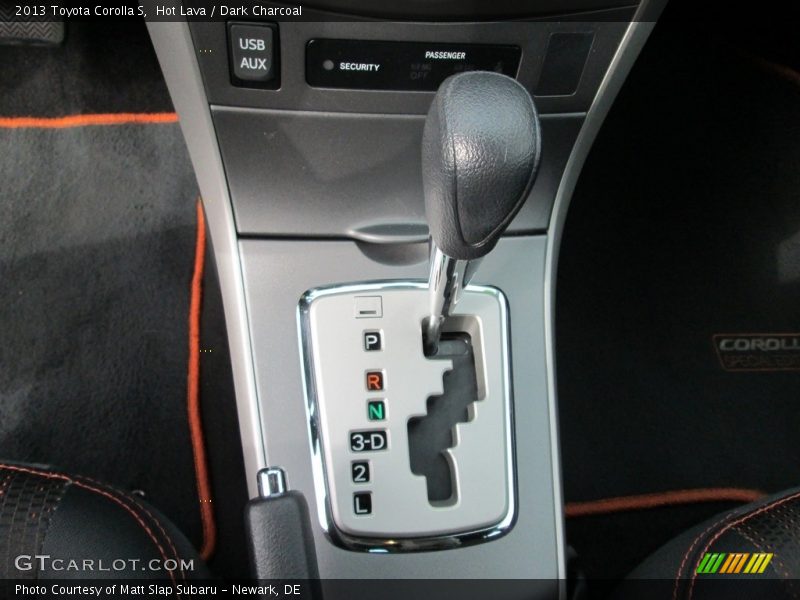 Hot Lava / Dark Charcoal 2013 Toyota Corolla S