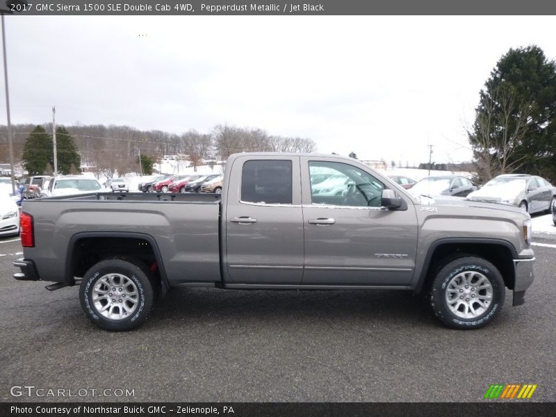 Pepperdust Metallic / Jet Black 2017 GMC Sierra 1500 SLE Double Cab 4WD