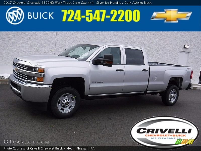 Silver Ice Metallic / Dark Ash/Jet Black 2017 Chevrolet Silverado 2500HD Work Truck Crew Cab 4x4