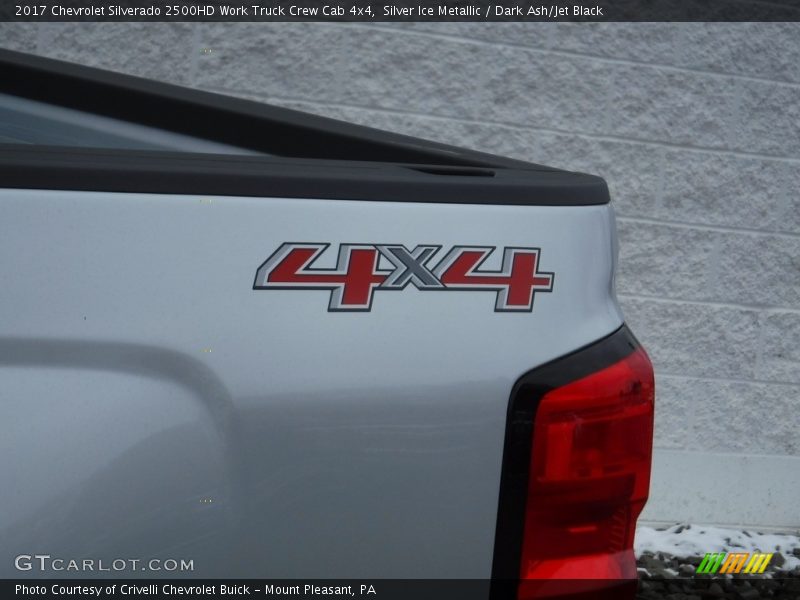 Silver Ice Metallic / Dark Ash/Jet Black 2017 Chevrolet Silverado 2500HD Work Truck Crew Cab 4x4