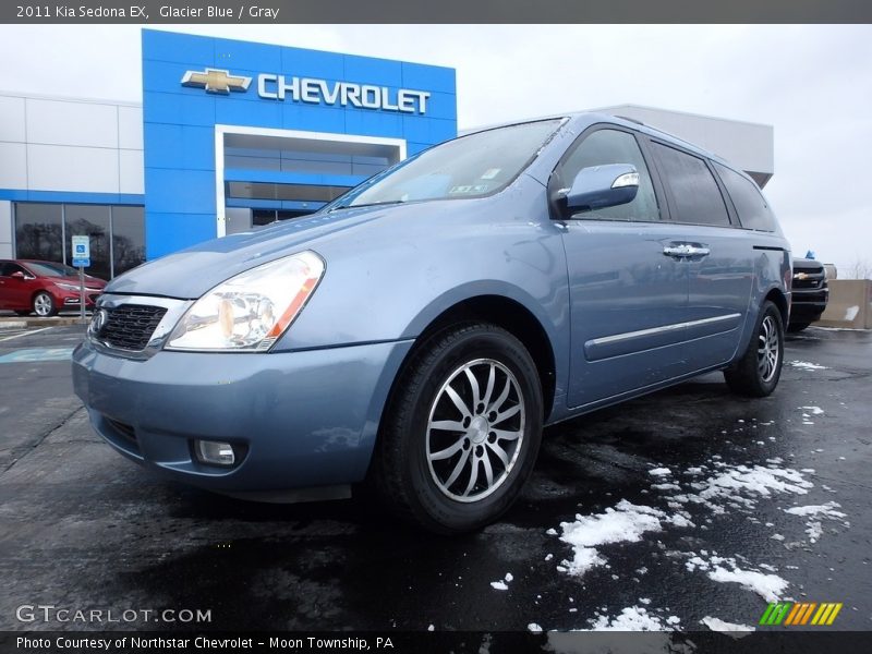 Glacier Blue / Gray 2011 Kia Sedona EX