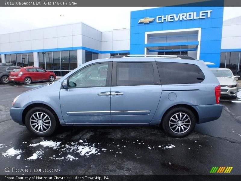 Glacier Blue / Gray 2011 Kia Sedona EX