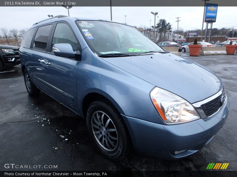 Glacier Blue / Gray 2011 Kia Sedona EX
