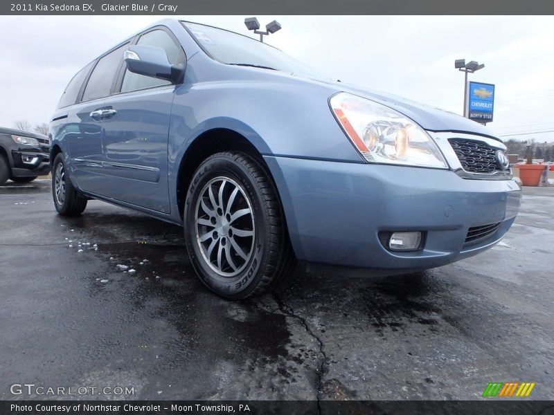 Glacier Blue / Gray 2011 Kia Sedona EX