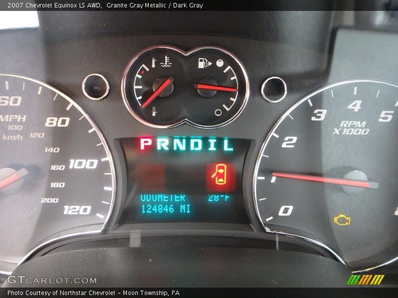 Granite Gray Metallic / Dark Gray 2007 Chevrolet Equinox LS AWD