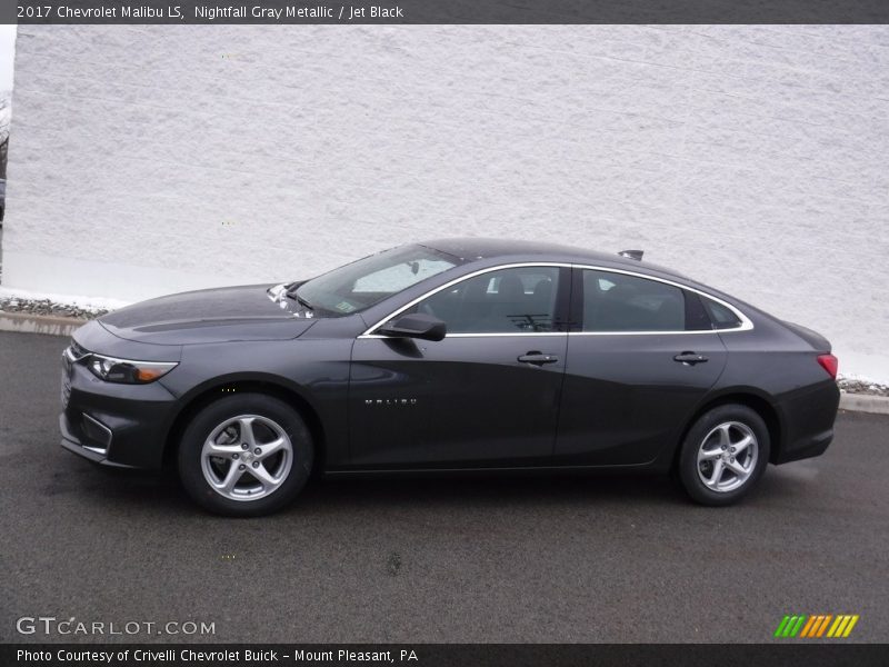 Nightfall Gray Metallic / Jet Black 2017 Chevrolet Malibu LS