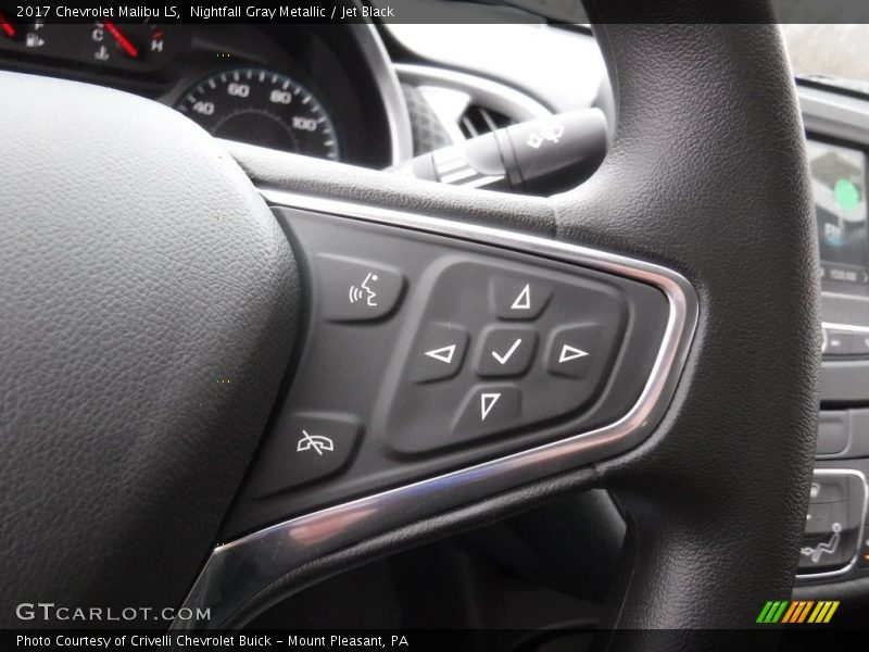Nightfall Gray Metallic / Jet Black 2017 Chevrolet Malibu LS