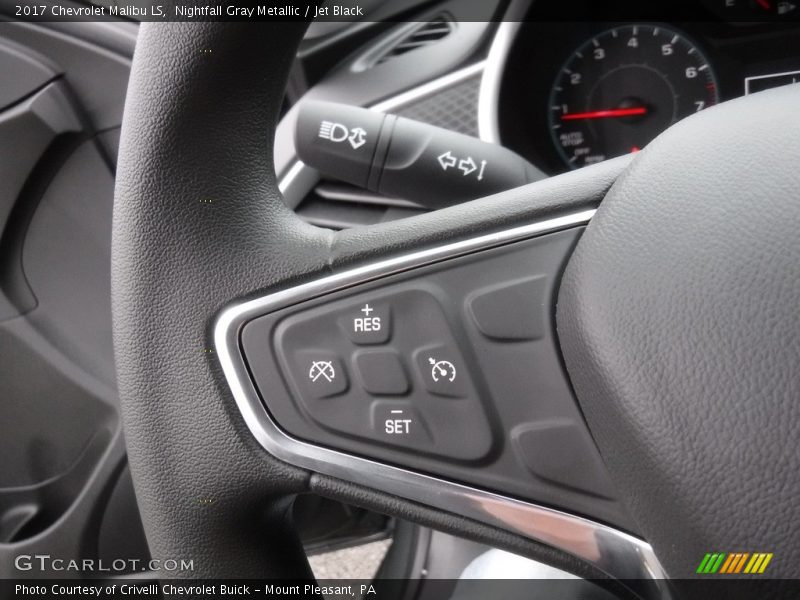 Nightfall Gray Metallic / Jet Black 2017 Chevrolet Malibu LS