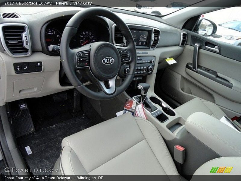 2017 Sportage EX AWD Gray Interior