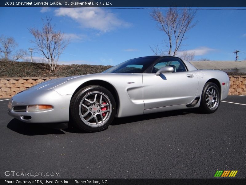 Quicksilver Metallic / Black 2001 Chevrolet Corvette Coupe