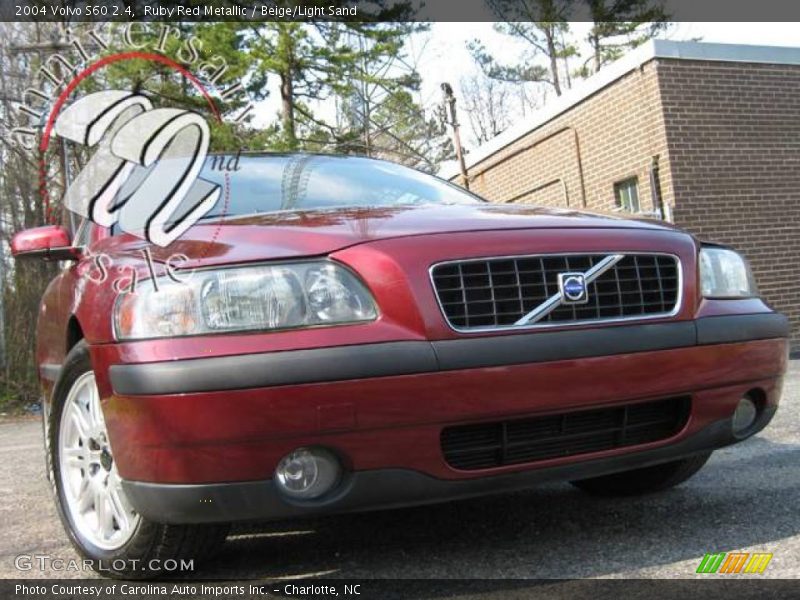 Ruby Red Metallic / Beige/Light Sand 2004 Volvo S60 2.4