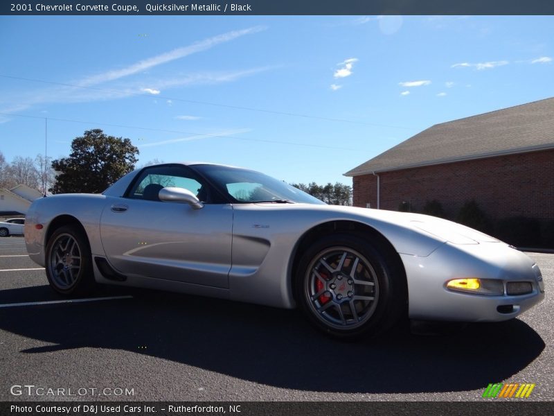 Quicksilver Metallic / Black 2001 Chevrolet Corvette Coupe