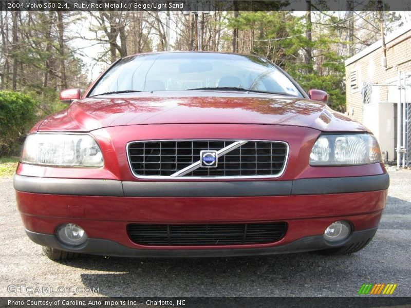 Ruby Red Metallic / Beige/Light Sand 2004 Volvo S60 2.4