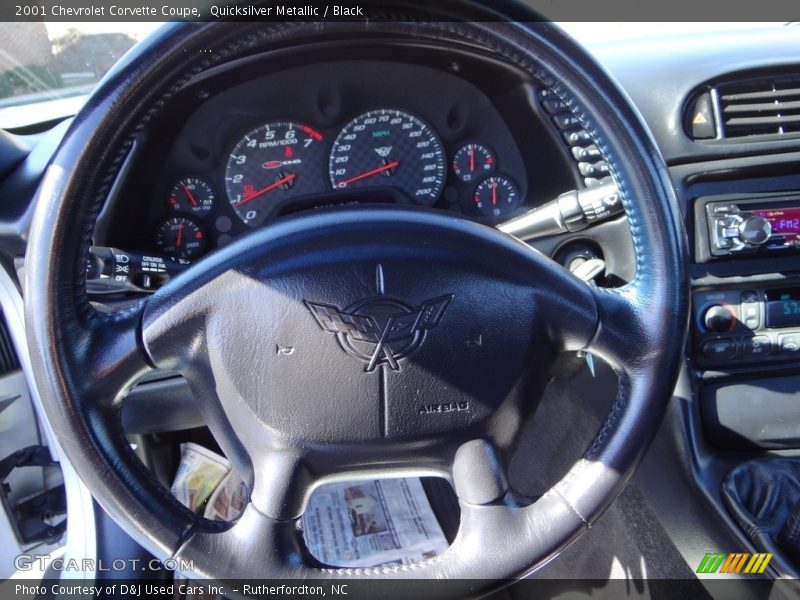Quicksilver Metallic / Black 2001 Chevrolet Corvette Coupe