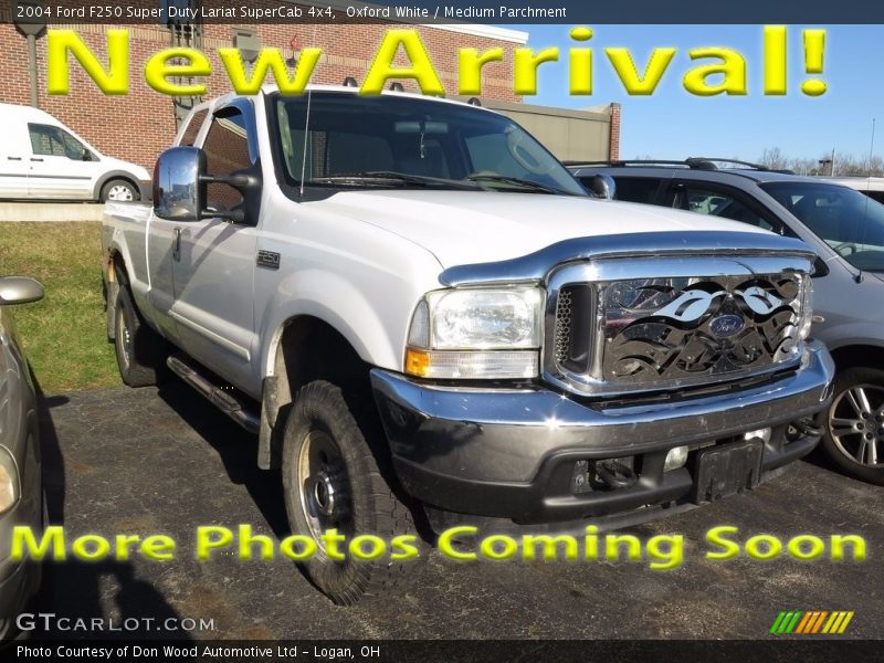 Oxford White / Medium Parchment 2004 Ford F250 Super Duty Lariat SuperCab 4x4