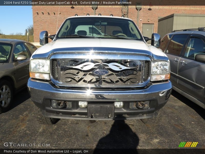 Oxford White / Medium Parchment 2004 Ford F250 Super Duty Lariat SuperCab 4x4