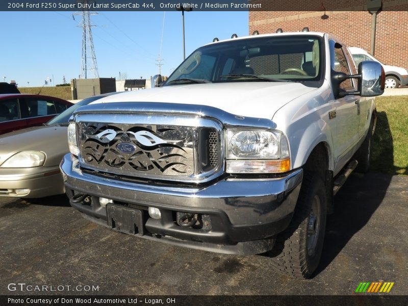 Oxford White / Medium Parchment 2004 Ford F250 Super Duty Lariat SuperCab 4x4