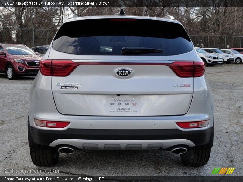 Sparkling Silver / Brown 2017 Kia Sportage SX Turbo AWD