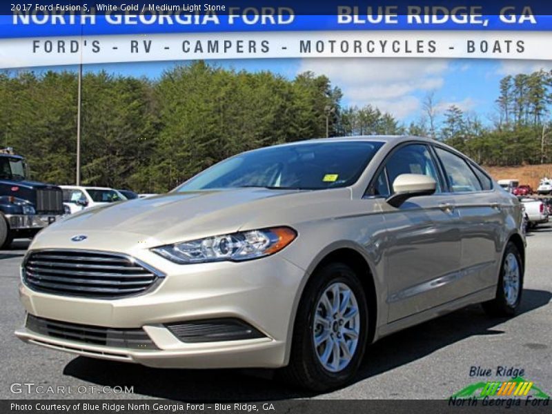 White Gold / Medium Light Stone 2017 Ford Fusion S