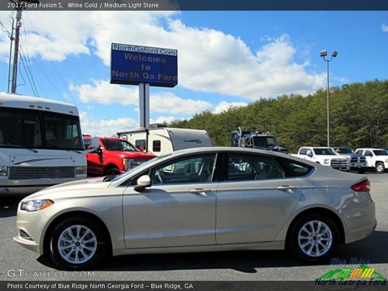 White Gold / Medium Light Stone 2017 Ford Fusion S