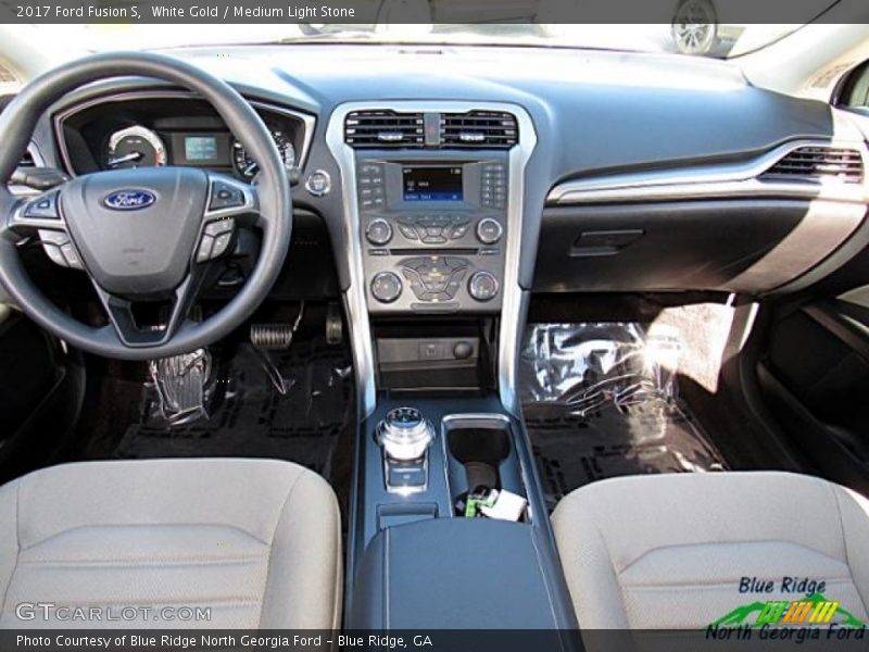 White Gold / Medium Light Stone 2017 Ford Fusion S
