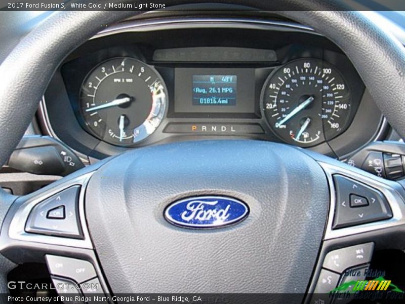 White Gold / Medium Light Stone 2017 Ford Fusion S