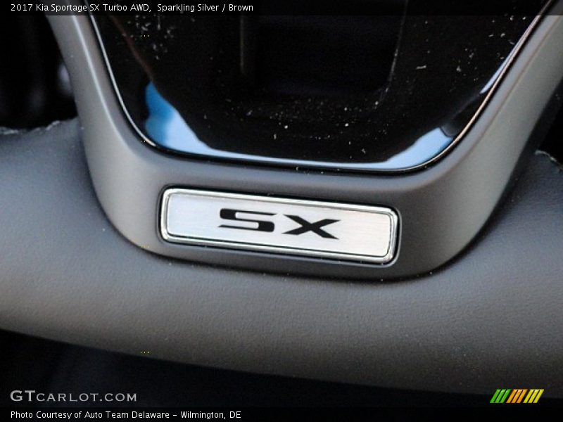 Sparkling Silver / Brown 2017 Kia Sportage SX Turbo AWD
