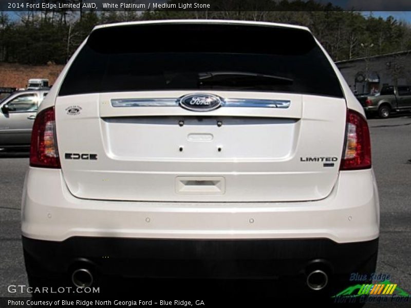 White Platinum / Medium Light Stone 2014 Ford Edge Limited AWD