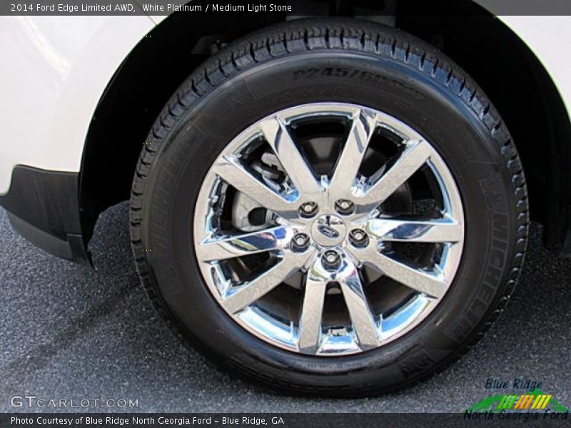 White Platinum / Medium Light Stone 2014 Ford Edge Limited AWD