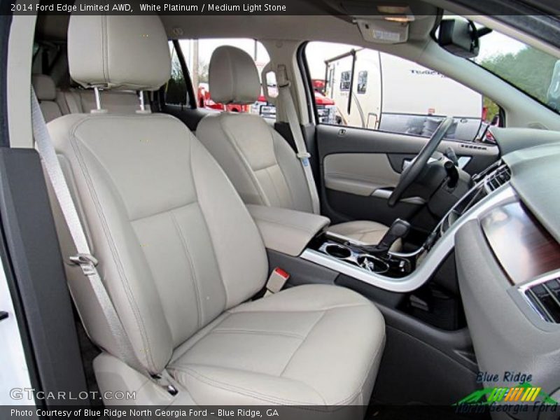 White Platinum / Medium Light Stone 2014 Ford Edge Limited AWD