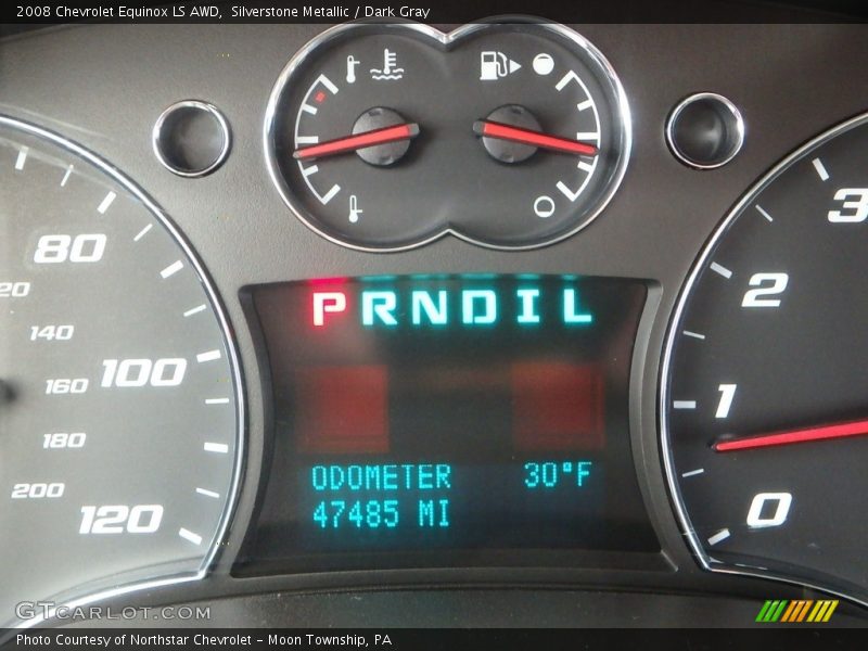 Silverstone Metallic / Dark Gray 2008 Chevrolet Equinox LS AWD