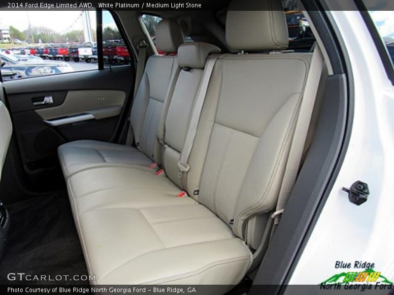 White Platinum / Medium Light Stone 2014 Ford Edge Limited AWD