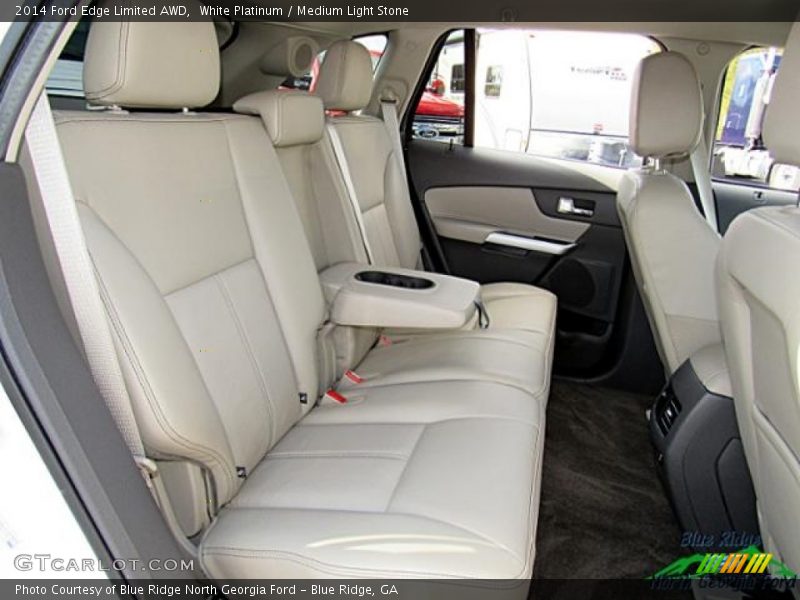 White Platinum / Medium Light Stone 2014 Ford Edge Limited AWD
