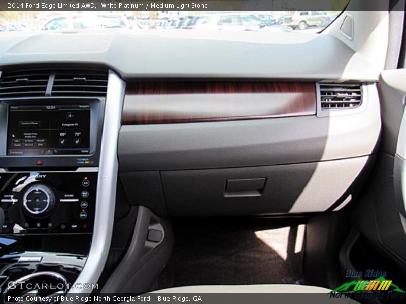 White Platinum / Medium Light Stone 2014 Ford Edge Limited AWD