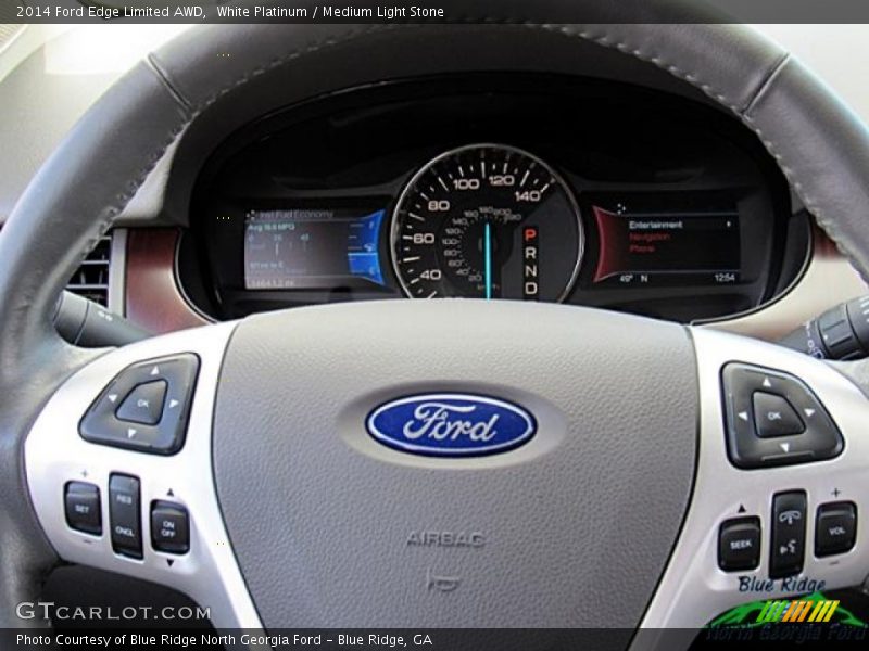 White Platinum / Medium Light Stone 2014 Ford Edge Limited AWD