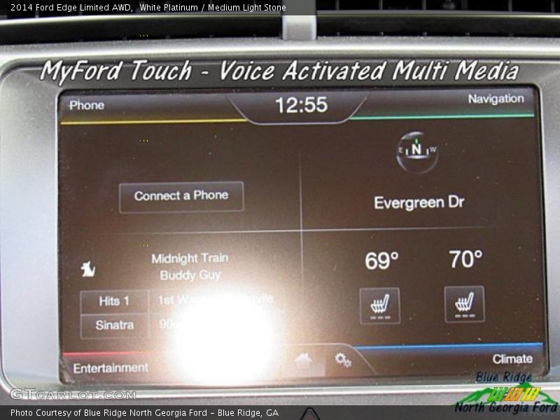 White Platinum / Medium Light Stone 2014 Ford Edge Limited AWD
