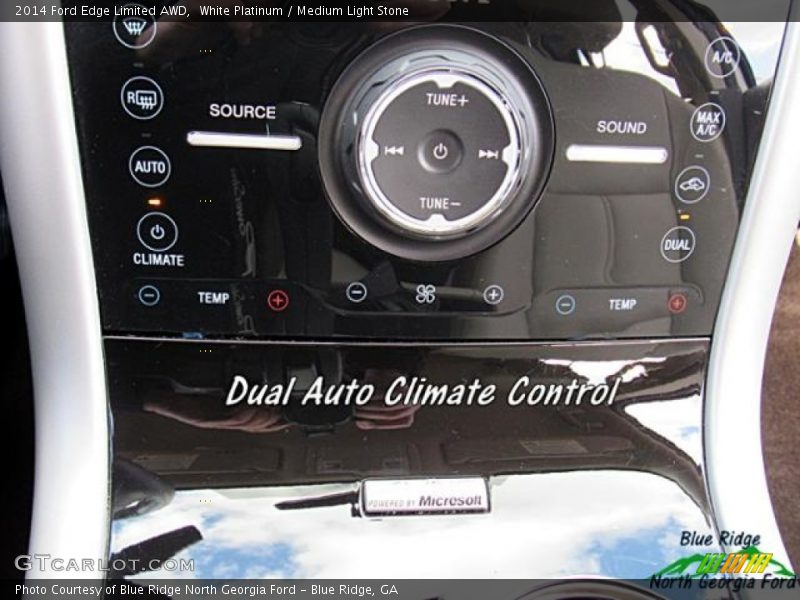 White Platinum / Medium Light Stone 2014 Ford Edge Limited AWD