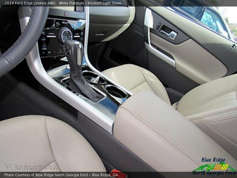 White Platinum / Medium Light Stone 2014 Ford Edge Limited AWD