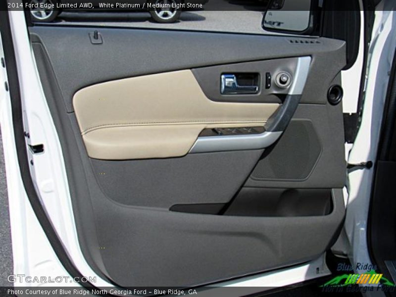 White Platinum / Medium Light Stone 2014 Ford Edge Limited AWD