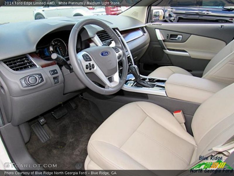 White Platinum / Medium Light Stone 2014 Ford Edge Limited AWD