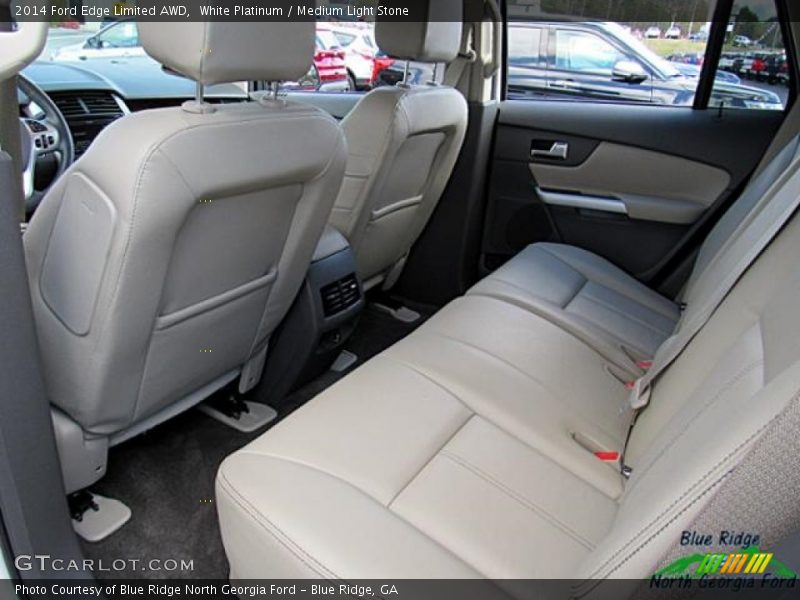 White Platinum / Medium Light Stone 2014 Ford Edge Limited AWD