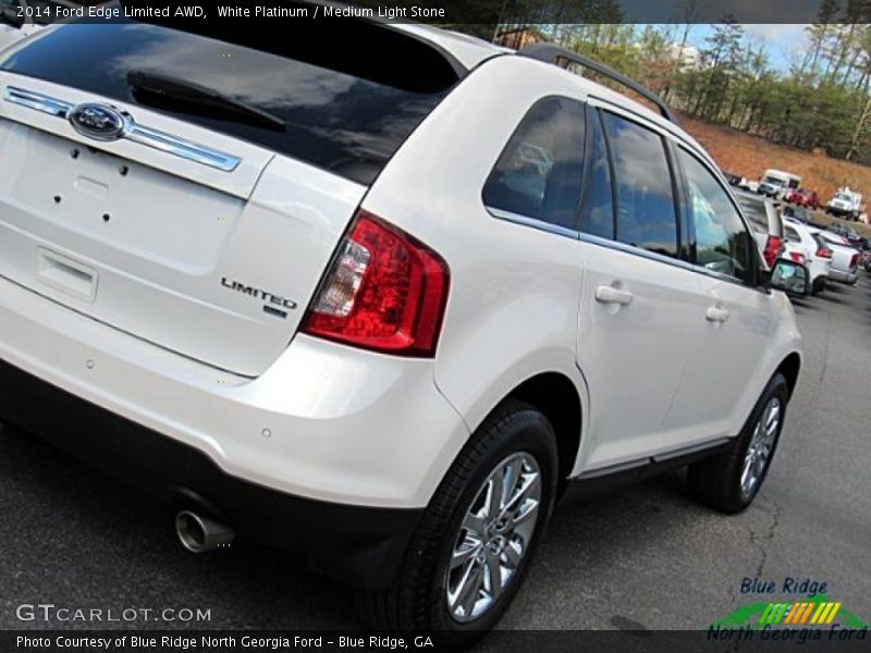 White Platinum / Medium Light Stone 2014 Ford Edge Limited AWD