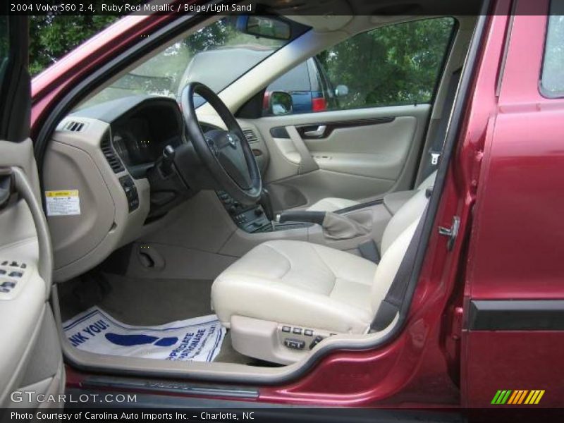 Ruby Red Metallic / Beige/Light Sand 2004 Volvo S60 2.4