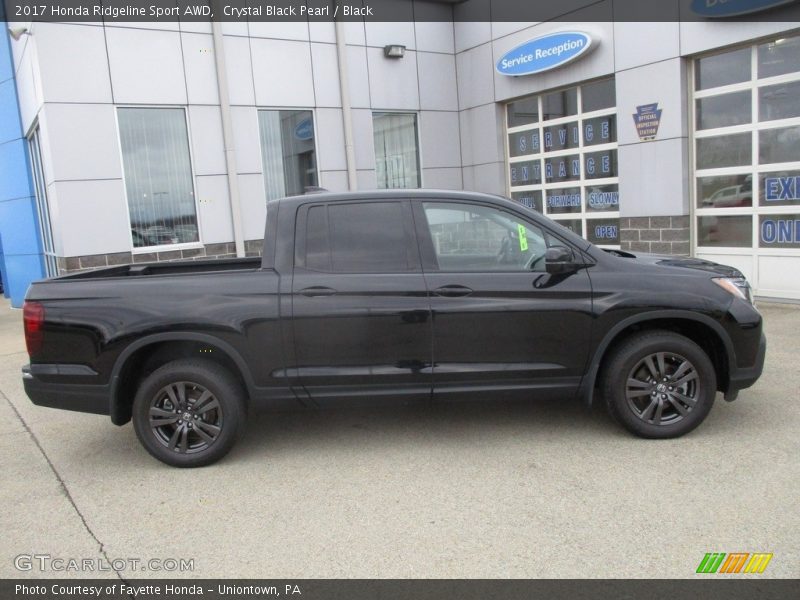 Crystal Black Pearl / Black 2017 Honda Ridgeline Sport AWD