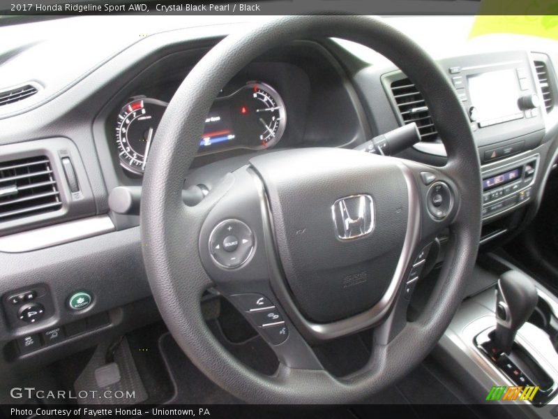 Crystal Black Pearl / Black 2017 Honda Ridgeline Sport AWD