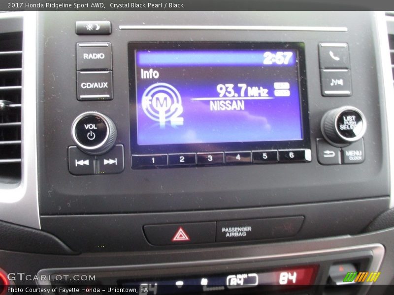 Controls of 2017 Ridgeline Sport AWD