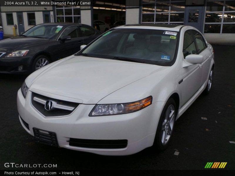 White Diamond Pearl / Camel 2004 Acura TL 3.2