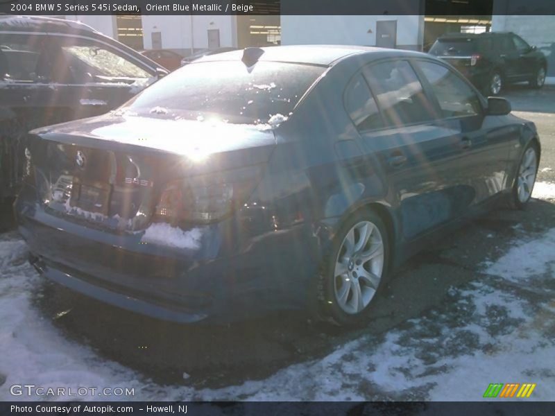 Orient Blue Metallic / Beige 2004 BMW 5 Series 545i Sedan